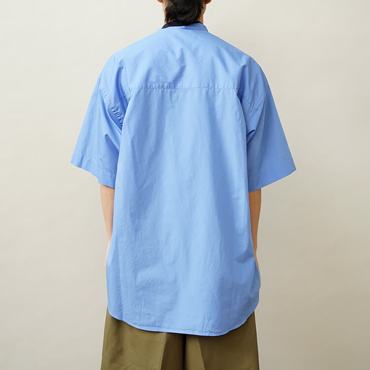 Graphpaper(グラフペーパー) / Broad S/S Oversized Band Collar Shirt