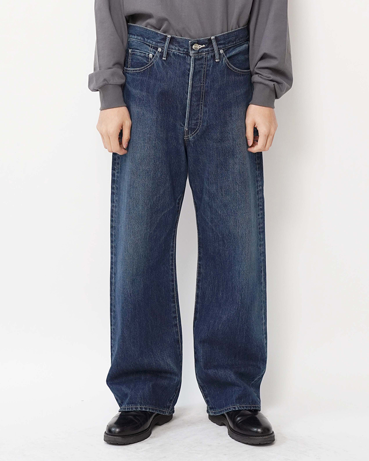 Graphpaper（グラフペーパー）Selvage Denim Five Pocket Wide Straight Pants / DARK FADE