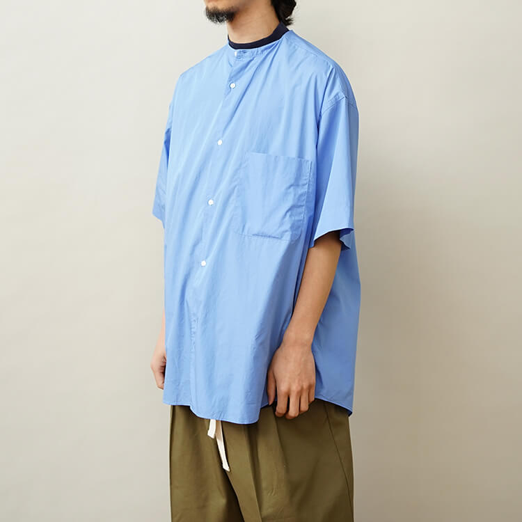 Graphpaper(グラフペーパー) / Broad S/S Oversized Band Collar Shirt