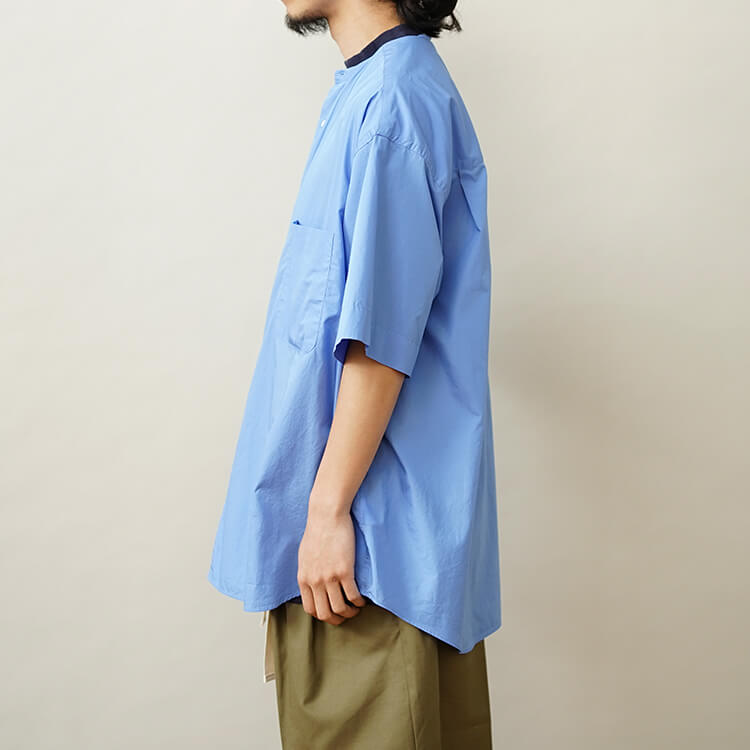Graphpaper(グラフペーパー) / Broad S/S Oversized Band Collar Shirt