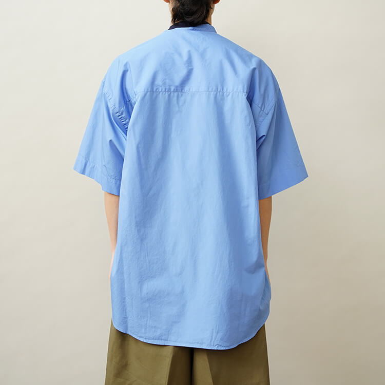 Graphpaper(グラフペーパー) / Broad S/S Oversized Band Collar Shirt