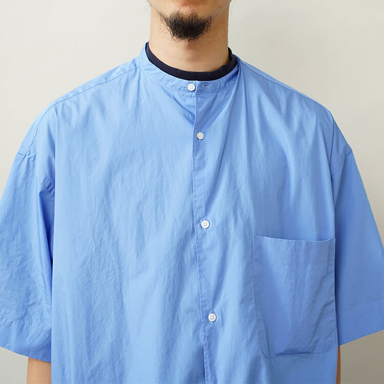 Graphpaper(グラフペーパー) / Broad S/S Oversized Band Collar Shirt