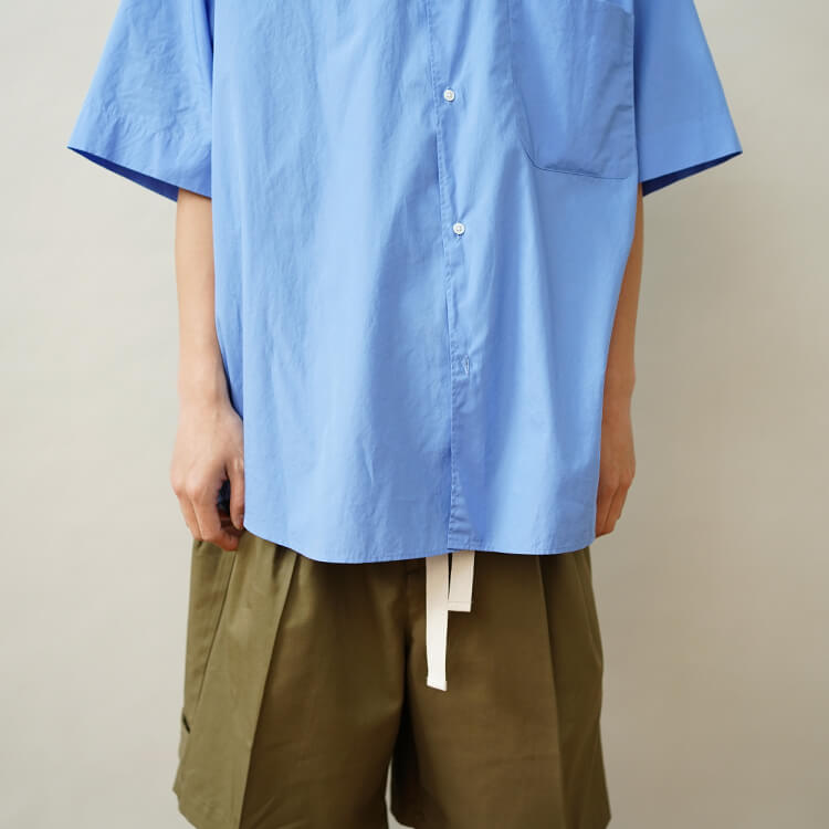 Graphpaper(グラフペーパー) / Broad S/S Oversized Band Collar Shirt