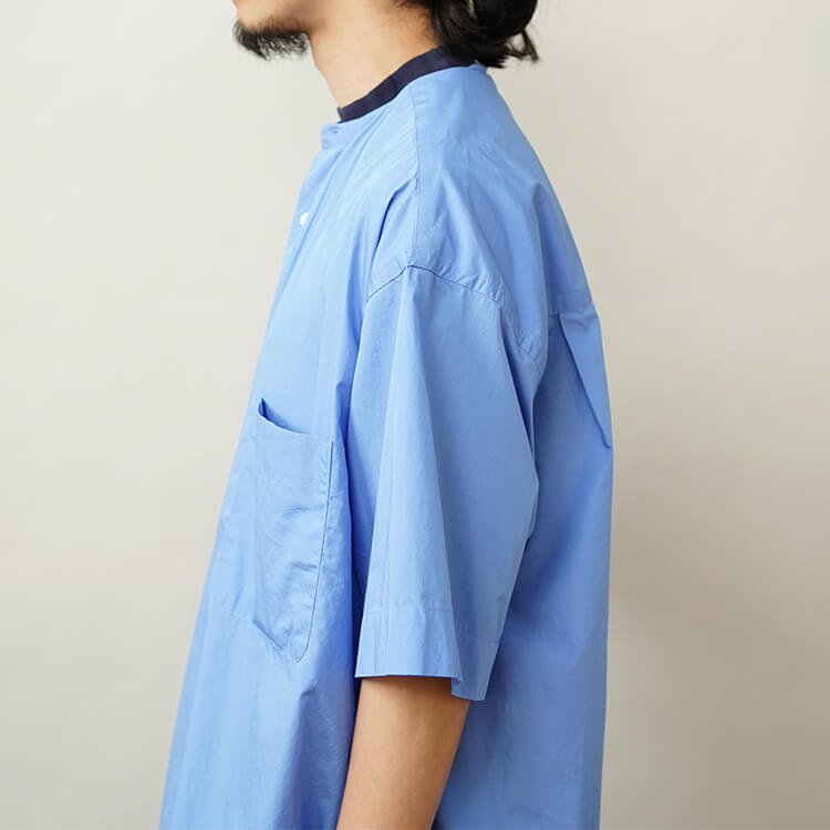 Graphpaper(グラフペーパー) / Broad S/S Oversized Band Collar Shirt
