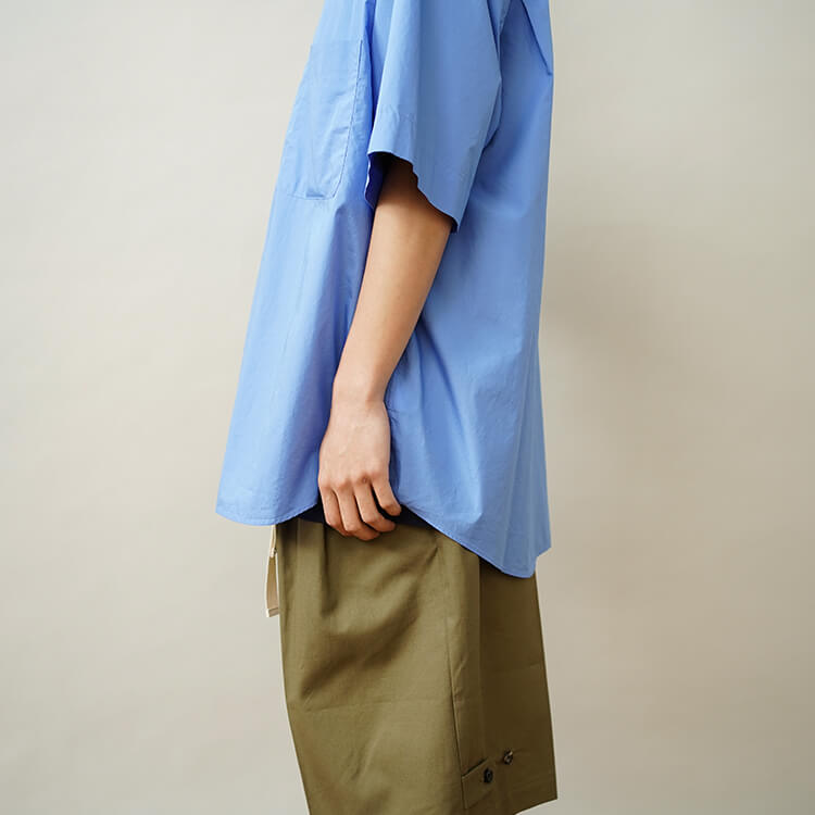 Graphpaper(グラフペーパー) / Broad S/S Oversized Band Collar Shirt