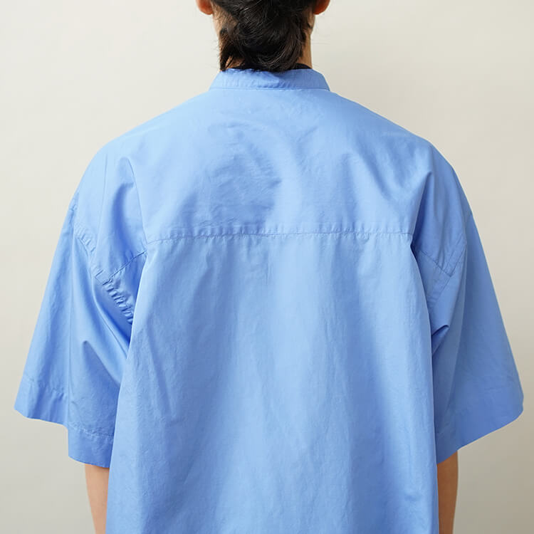 Graphpaper(グラフペーパー) / Broad S/S Oversized Band Collar Shirt
