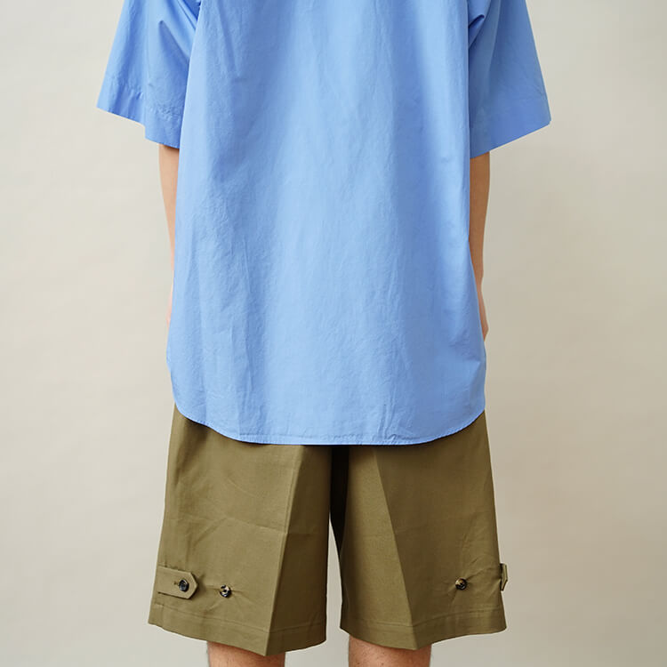 Graphpaper(グラフペーパー) / Broad S/S Oversized Band Collar Shirt