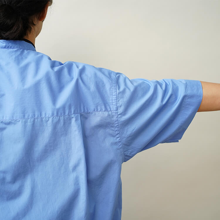 Graphpaper(グラフペーパー) / Broad S/S Oversized Band Collar Shirt