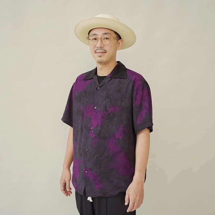 CHUSEN DYE SHIRTS / D.NAVY×PURPLE