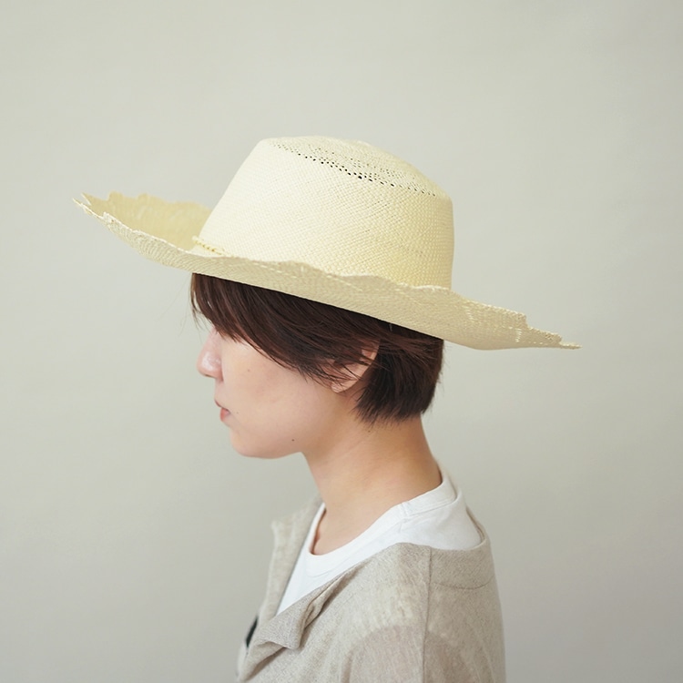 NATURAL CLOWN LONG BRIM HAT - Grade.3