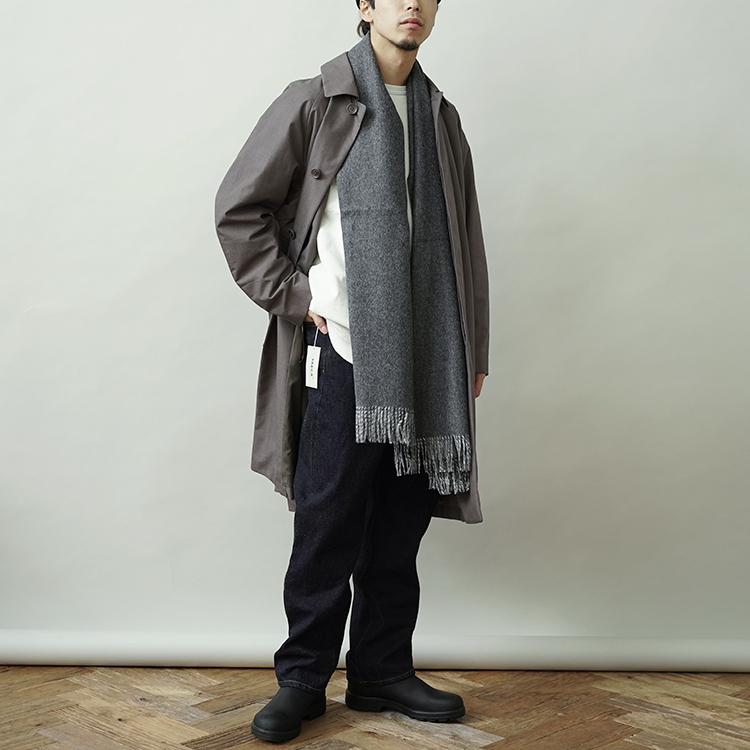 THE INOUE BROTHERS... / Two Color Large Brushed Stole