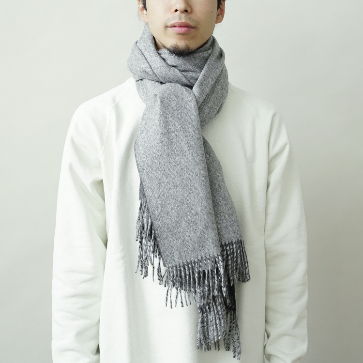 THE INOUE BROTHERS... / Two Color Large Brushed Stole