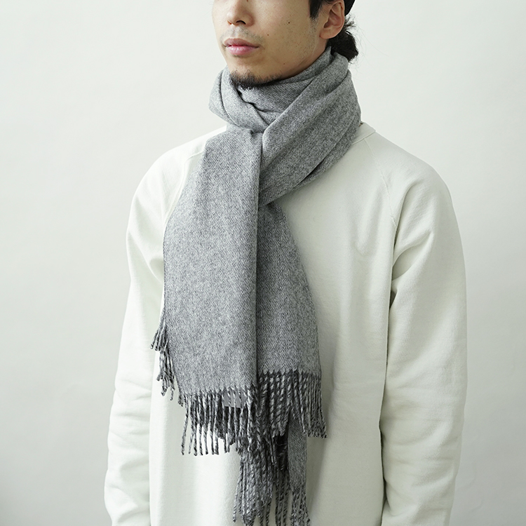THE INOUE BROTHERS... / Two Color Large Brushed Stole