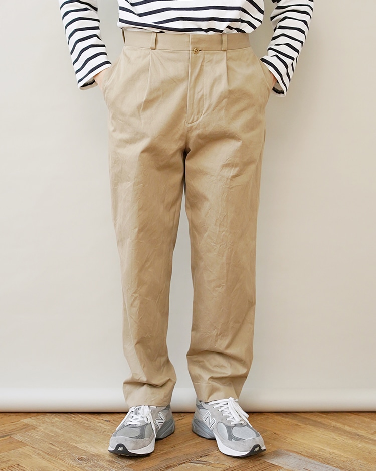 YAECA/CHINO PANTS / TUCK TAPERED