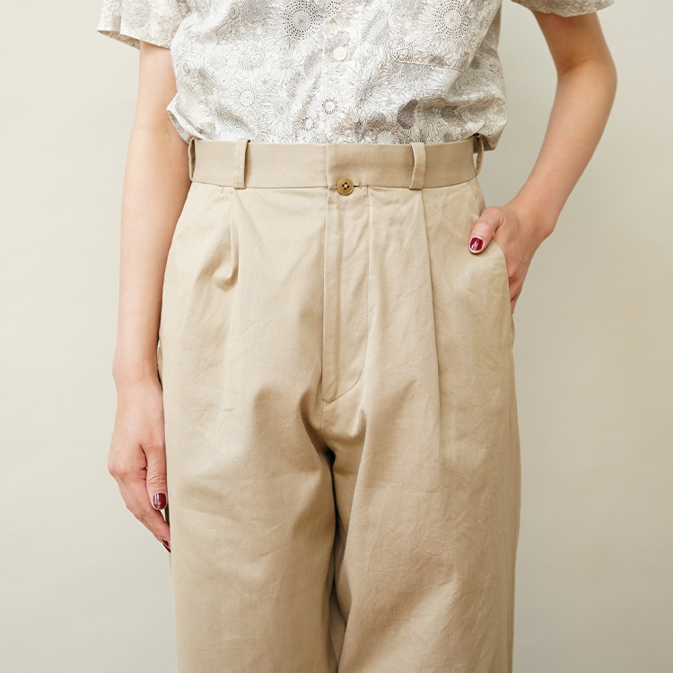 YAECA/CHINO PANTS / TUCK TAPERED