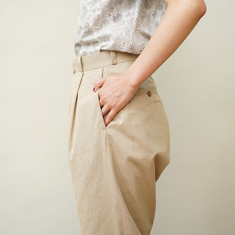 YAECA/CHINO PANTS / TUCK TAPERED
