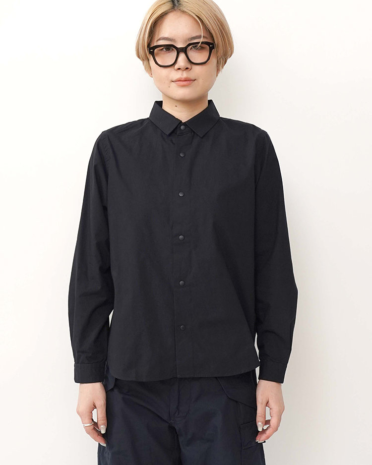YAECA (WOMEN) / STANDARD - COMFORT SHIRT / NAVY